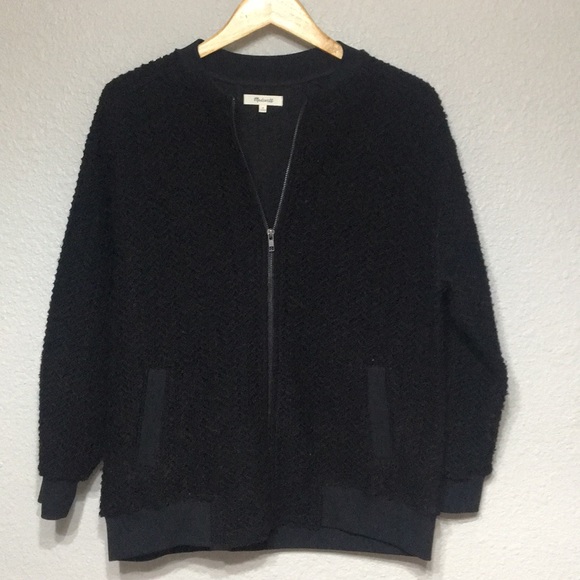 Madewell Jackets & Blazers - Madewell Women's Black Wool Jacket Full Zip Med